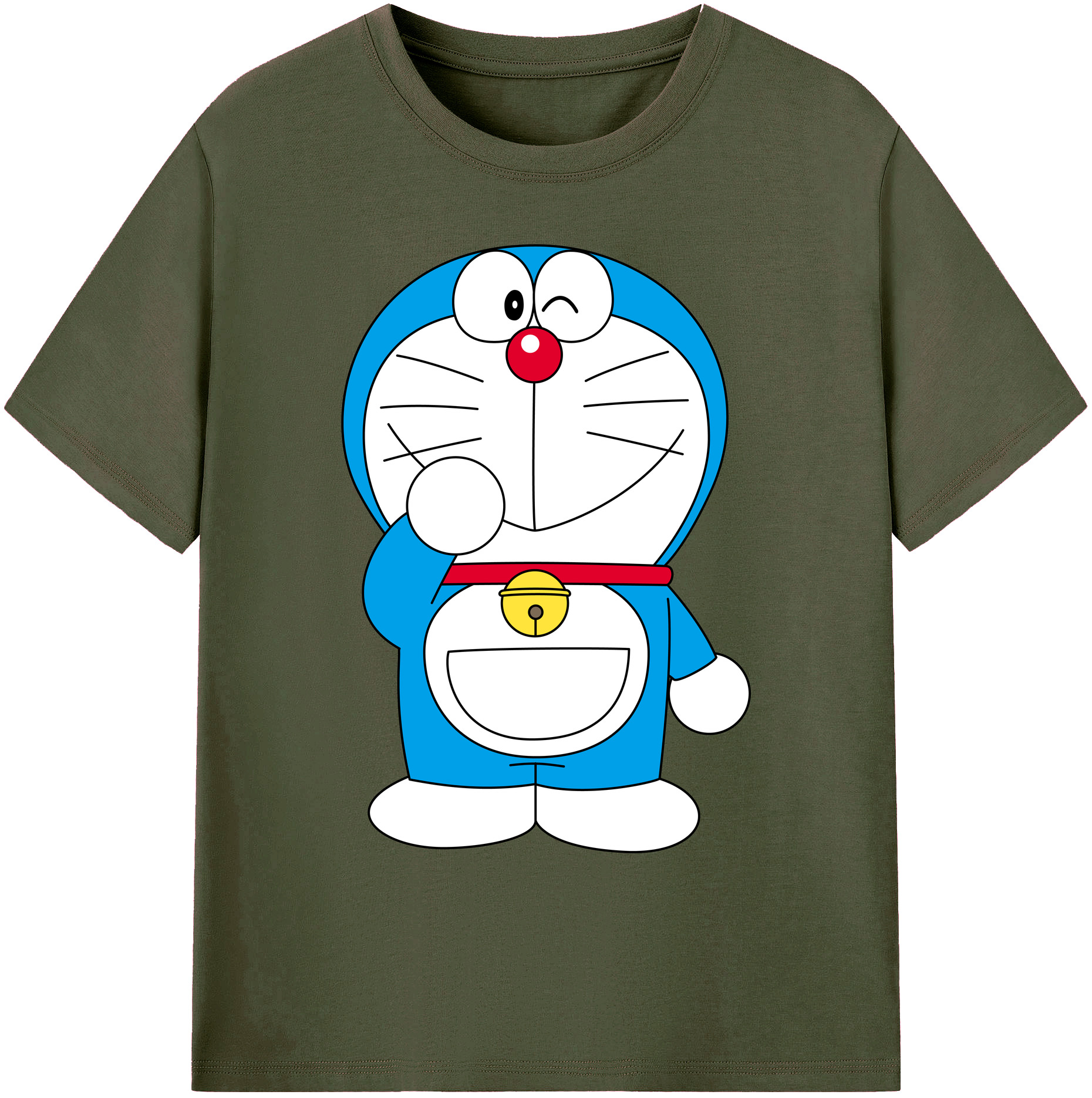 （画像用） ドラえもん Doraemon 綿100％ メンズ半袖Tシャツ｜肌触りやわらか＆通気性